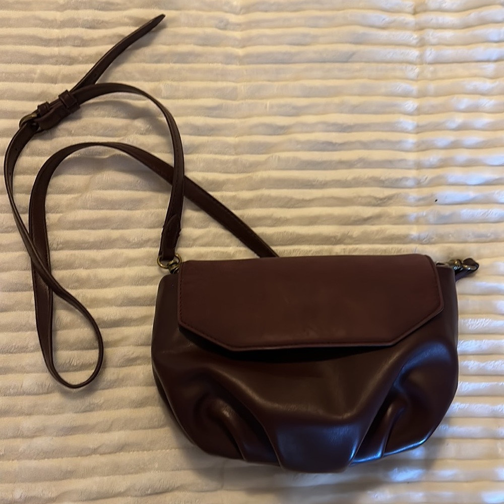 Deep burgundy crossbody bag